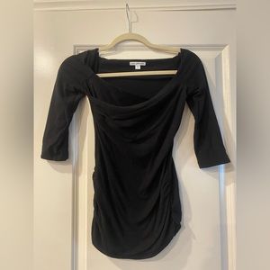 James Perse off the shoulder, long sleeved black top in size 1